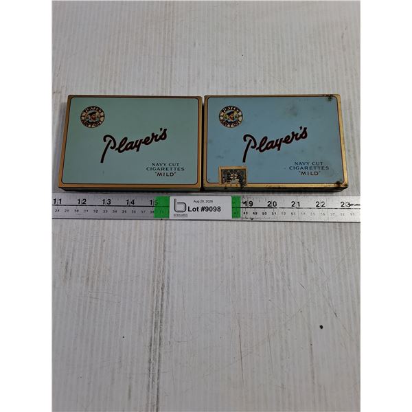 (2) Vintage Players Cigarette Tins