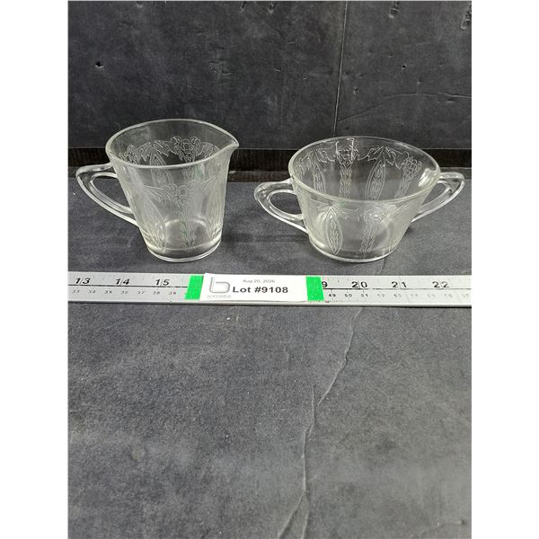 Vintage Cream and Sugar Set