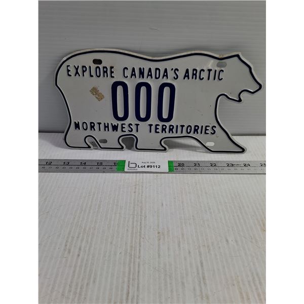 (1) Northwest Territories License Plate