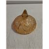 Image 6 : Vintage Jeannette Glass Amber Butter Dish and Cover
