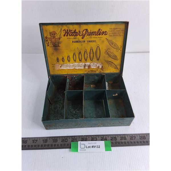 Vintage Metal "Water Gremlin" Fishing Tackle Box