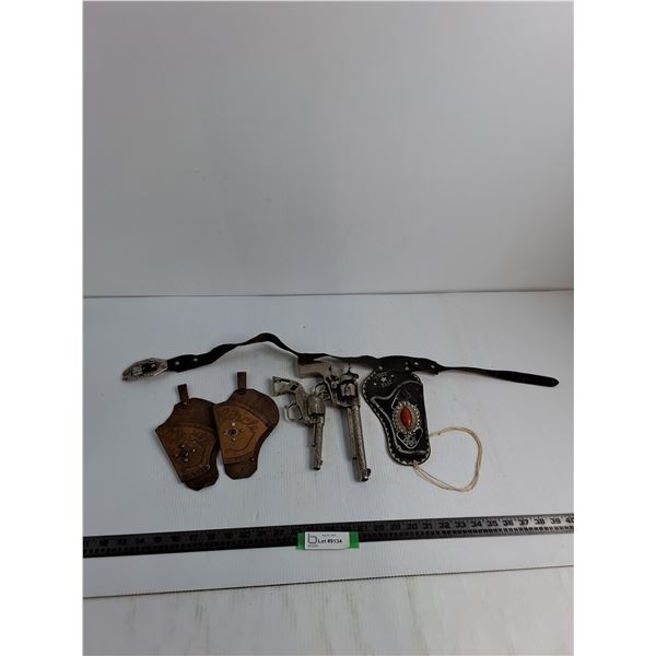Vintage Toy 6-Shooters & Holsters