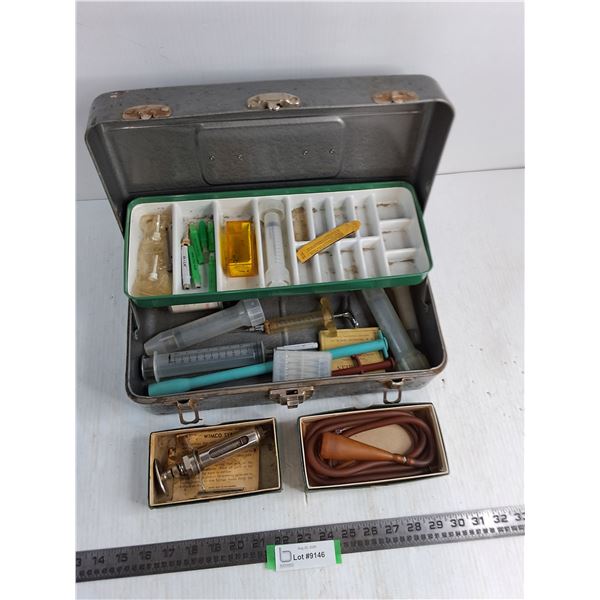 Veterinary Supplies, Metal Tote Box