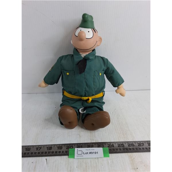 Plush Sargeant Orville Snorkel Doll from Beetle Bailey Cartoon Strip
