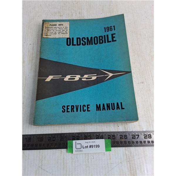 1961 Oldsmobile F85 Service Manual