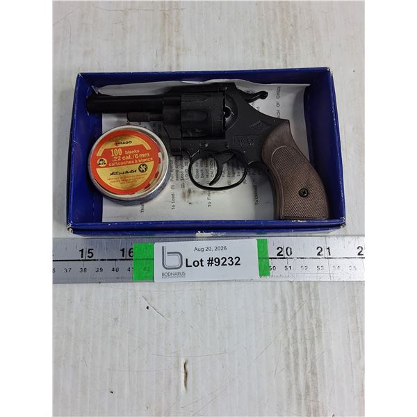 (1) .22 Caliber 6mm Blank Firing Revolver with Pkg. of Blanks