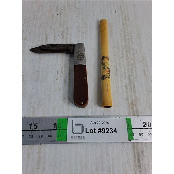 Vintage Cigarette Holder and Pocket Knife