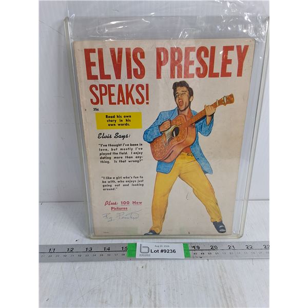 Rare 1956 "Elvis Presley Speaks!" Magazine by Rave Publishing-68 Pages