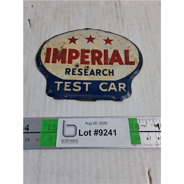 Vintage Imperial Oil "3-Star" License Topper-1940's
