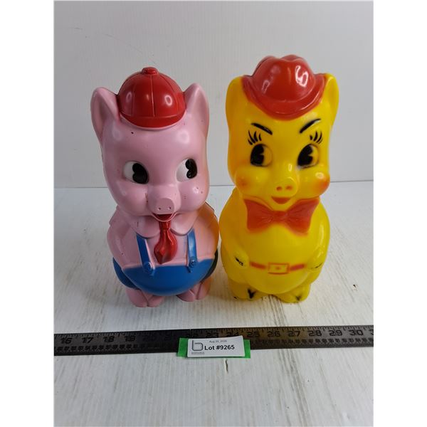 (2) Vintage Piggy Banks