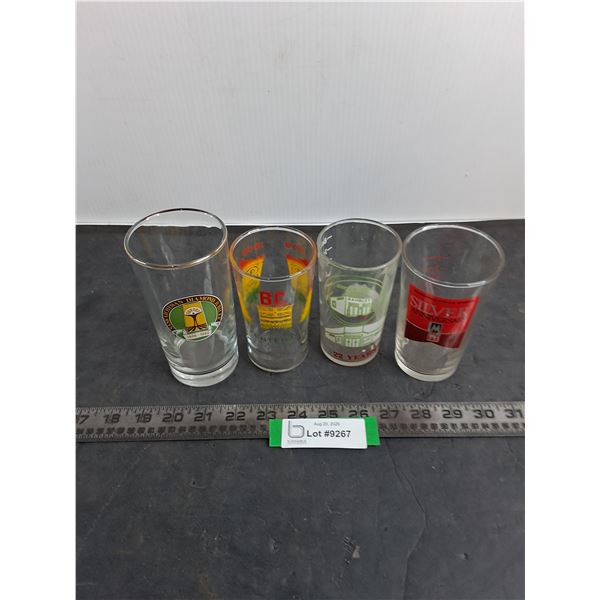 (4) Vintage Promotional Drinking Glasses