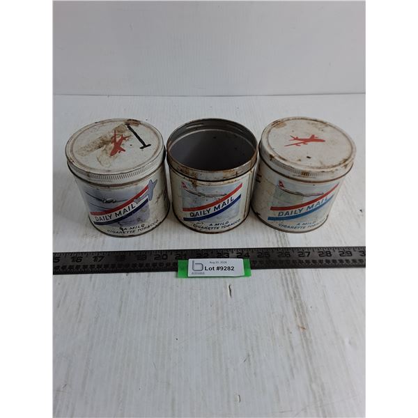(3) Vintage "Daily Mail" Tobacco Tins