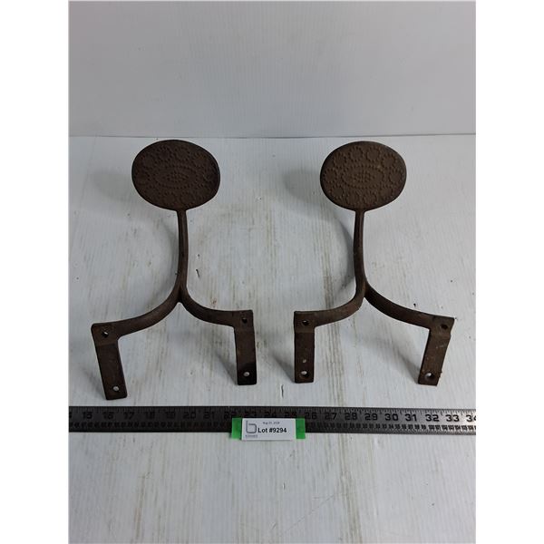 Pair of Cast Iron Buggy Steps from 1934