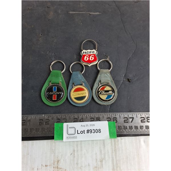(4) Auto Themed Key Chains