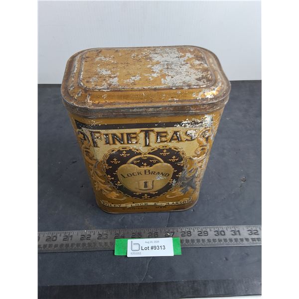 Vintage Lock Brand Fine Teas Tin from Winnipeg