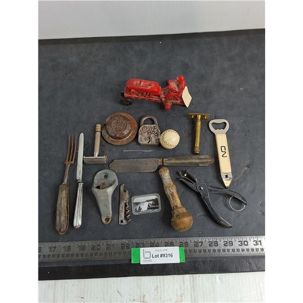 Assorted Vintage Kitchen & House Wares, Toys