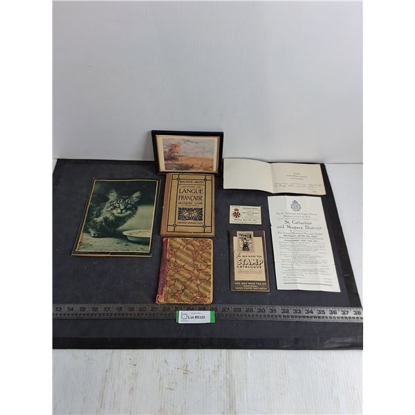 Vintage Books, Invitation, Framed Picture