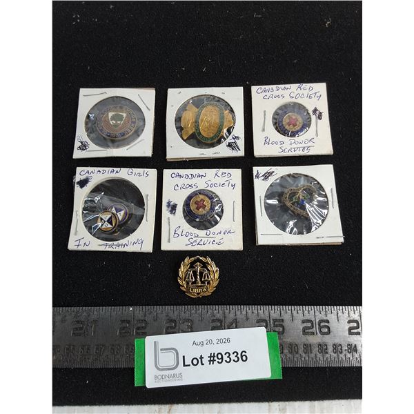 (7) Assorted Vintage Lapel Pins