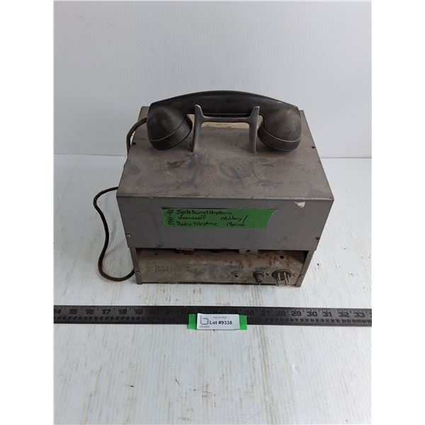1941-43 WW2 Spilsbury & Hepburn Vancaster Radio Telephone - Untested, As is