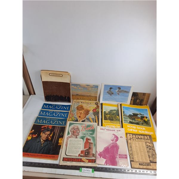 Large Assortment of Vintage Magazines, Pictures & Scrap Book Newspaper Clippings