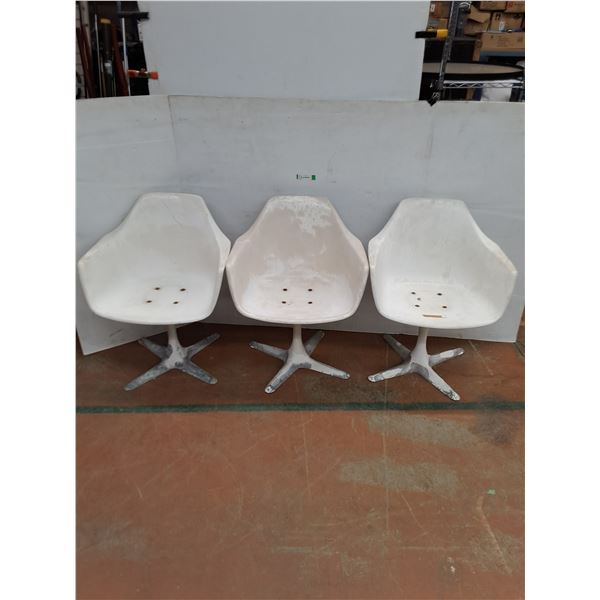 * (3) MCM Plastic Tub Chairs - Cannot Ship