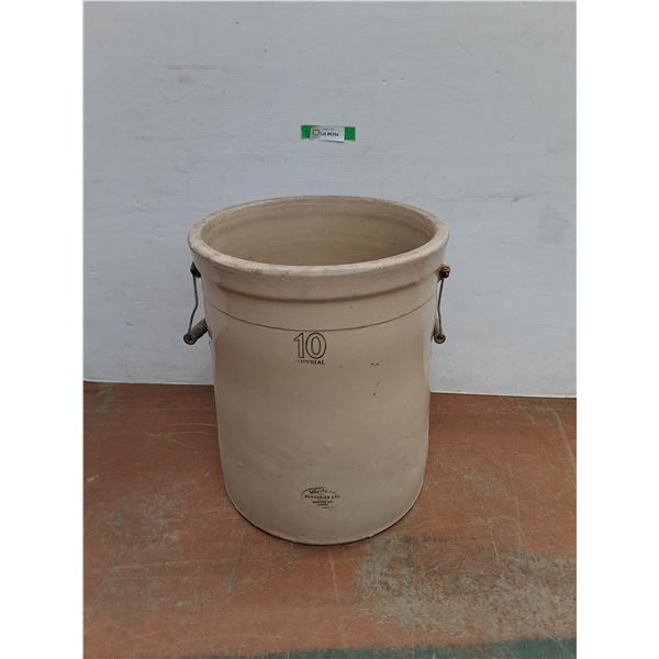 * Medalta #10 Stoneware Crock - 19" High x 16" Diameter - Cannot Ship