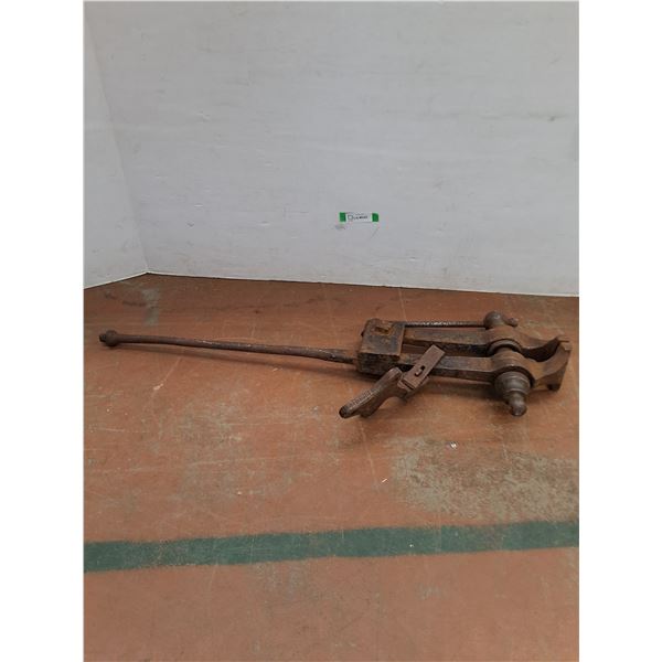 * Antique Blacksmith Post Leg Vise - 42" Long - Cannot Ship