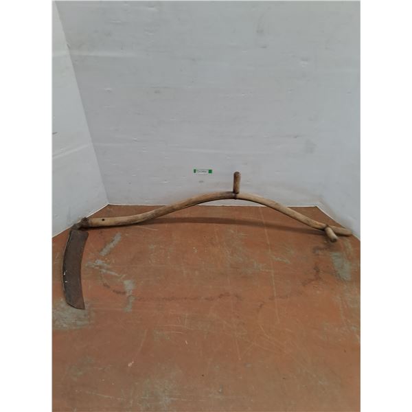* Antique Scythe - 56" Handle x 20" Blade - Pickup Only