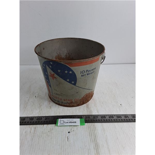 Vintage "North Star Oil" Galvanized Pail