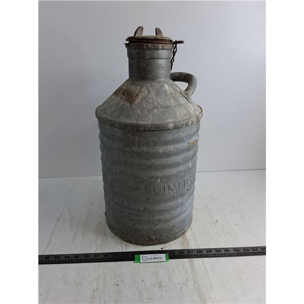 *Vintage "Imperial Oil Limited" Galvanized 22" Can - Cannot Ship