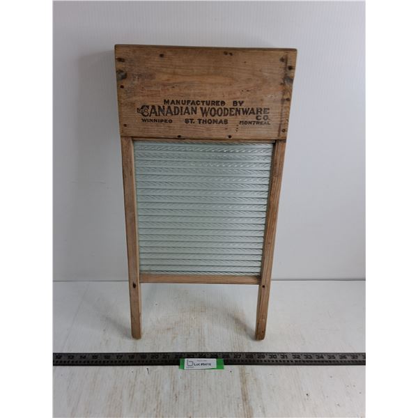 Antique "Canadian Woodenware Co." Wash Board - 24" x 12"