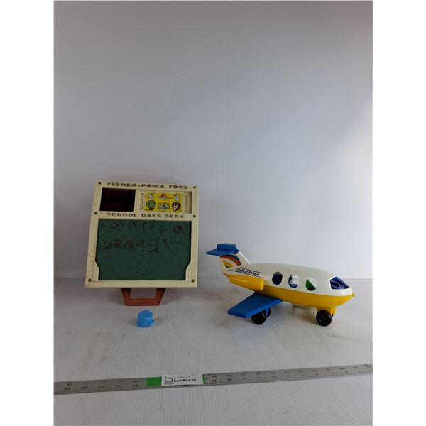 2) Fisher Price Kids Toys- School Desk & Airplane