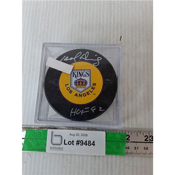 L.A. Kings Marcel Dione Autographed Puck & Certificate of Authenticity