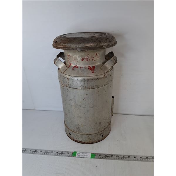 Vintage Metal Dairy Can 20"- Can't Ship