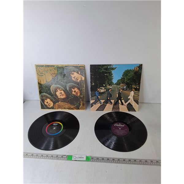 (2) Beatles Records- Rubber Soul & Abbey Road
