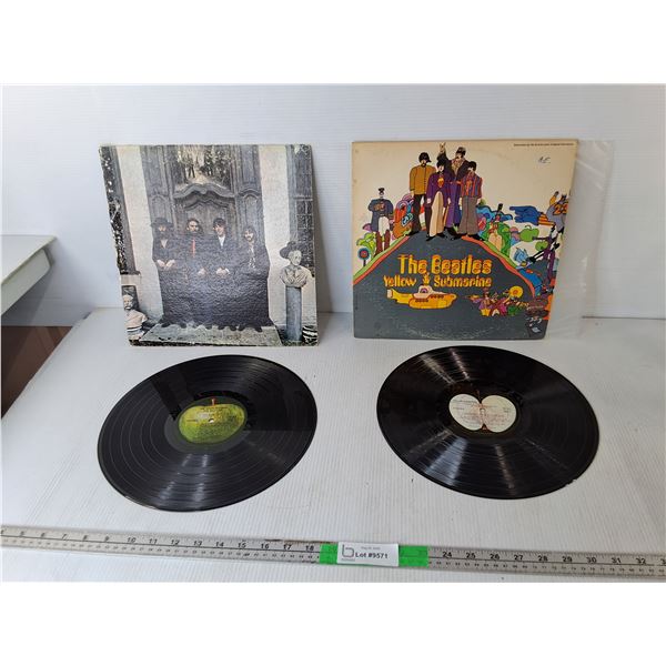 (2) Beatles Records- The Beatles Again & Yellow Submarine