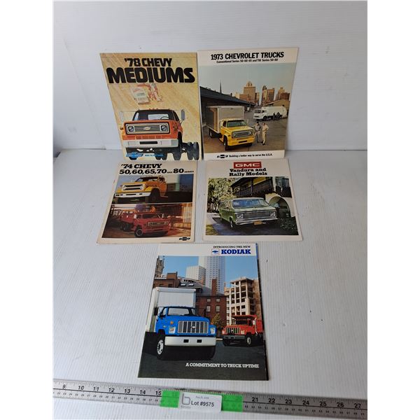 1970s Chevy Trucks, GMC Vandura & Kodiak Truck Advertising Booklets