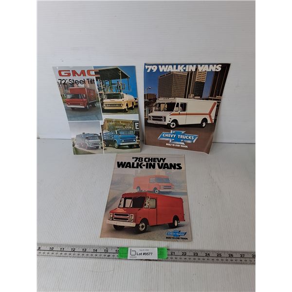 GMC Steel Tilt & Chevy Walk In Vans Advertising Booklets