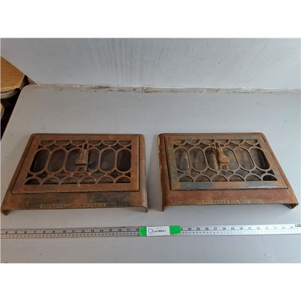 Antique Cast Iron Register Covers 15.5" x 12"- Can't Ship