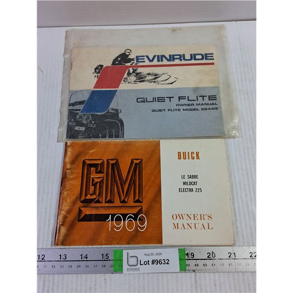 1969 Buick Full Size Car Manual and Evinrude Snowmobile Manual
