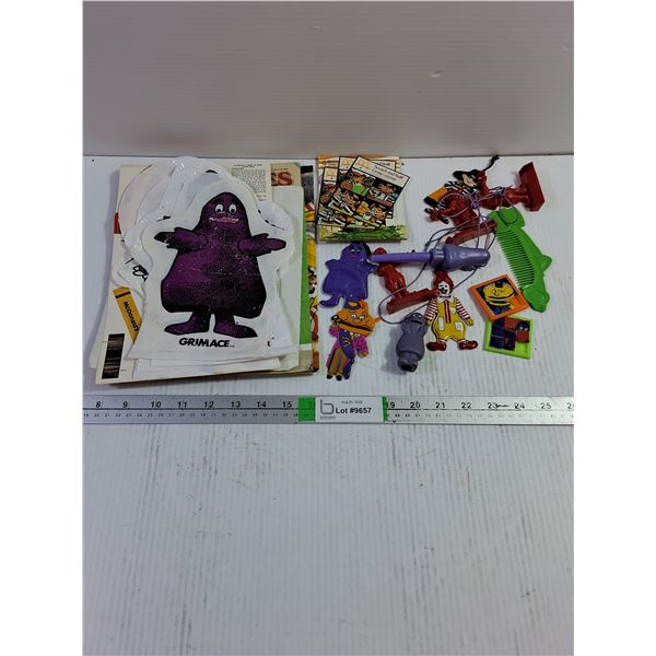 Assorted Vintage Macdonald's Memorabilia as pictured