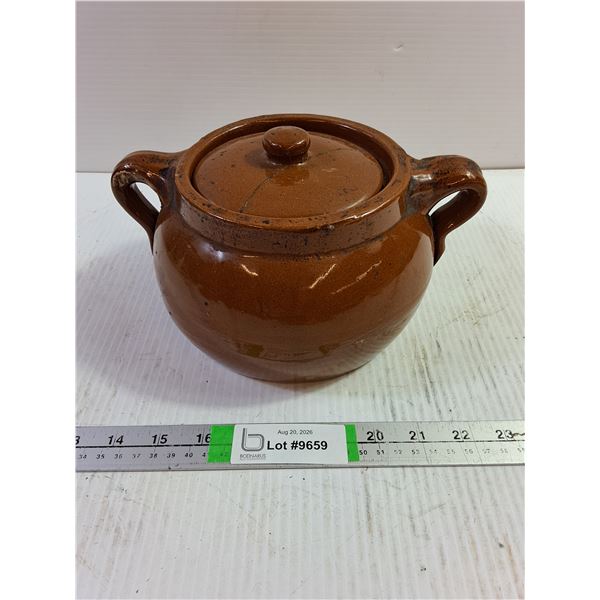 Vintage Stoneware Beanpot