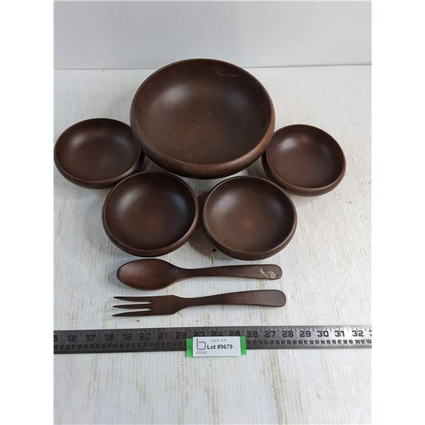 Imperial Hard Wood Salad Set