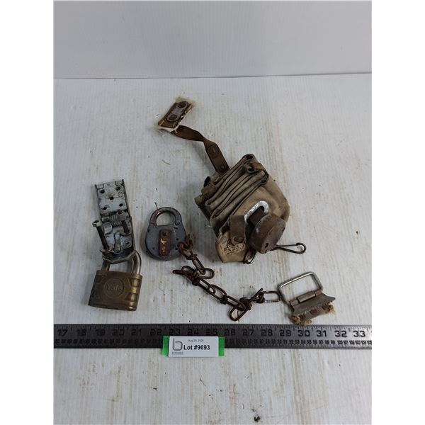 Vintage Locks & Chains/Hardware - No Keys