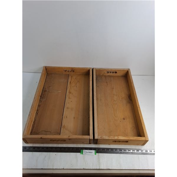 (2) Homemade Wooden Trays - 15.5" x 23.5" & 12" x 23.5", Pickup Preferred
