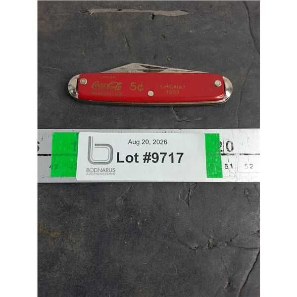 Collectible Coca-Cola Pocket Knife-marked Chicago 1933