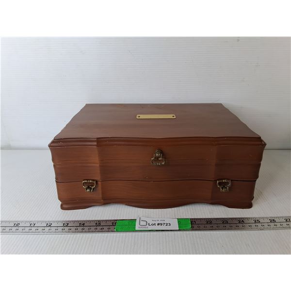 Wooden Jewelry Box 13.25" x 9" x 5"