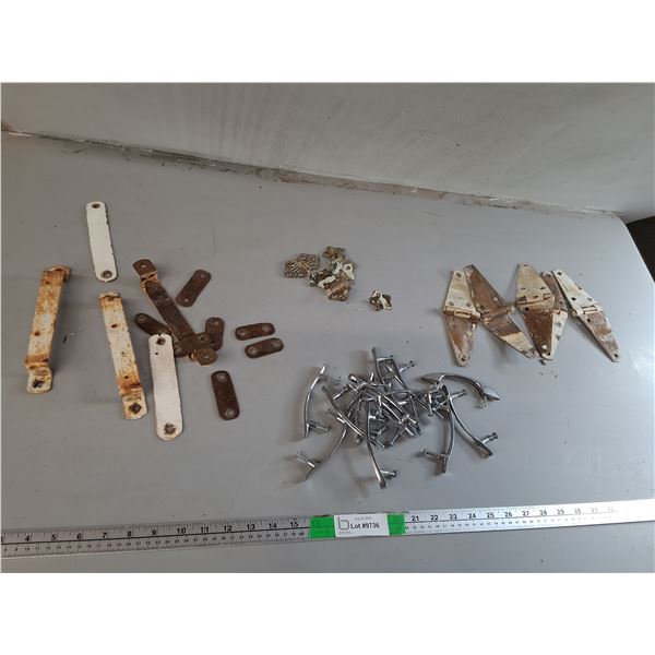 Vintage Cabinet Handles, Gate Hinges, Misc.