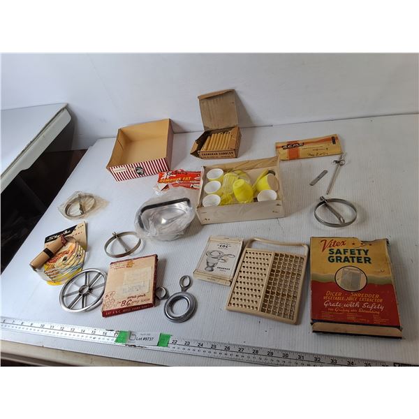 Vintage Safety Grater, Apple Slicer, Pastry Blender, Misc.