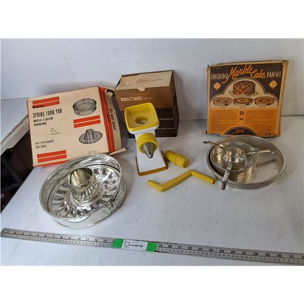 Marble Cake Pan Set, Mince O Matic, Spring Form Pan